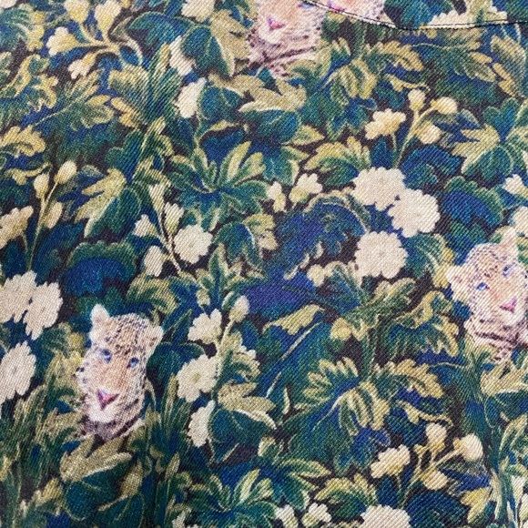 Paul & Joe Cheetah Floral print wool shirt with back button closure - Picture 5 of 5